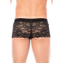Boxer noir en dentelle délicate 