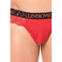 String rouge en dentelle délicate 