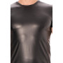 T-shirt simili cuir noir 