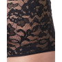 Boxer noir en fine dentelle avec légère transparence 