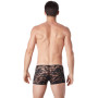 Boxer noir en fine dentelle avec légère transparence 