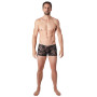 Boxer noir en fine dentelle avec légère transparence 