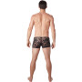 Boxer noir en fine dentelle avec légère transparence 