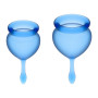 2 coupes menstruelles Satisfyer Dark Bleu FEEL GOOD 