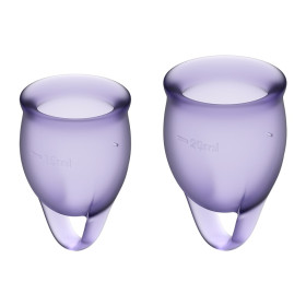 2 coupes menstruelles Satisfyer Light Violet FEEL CONFIDENT 