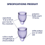 2 coupes menstruelles Satisfyer Light Violet FEEL CONFIDENT 