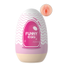 Gaine Masturbatrice Réutilisable FUNNY EGG – Design Réaliste Vagin lèvres épaisses