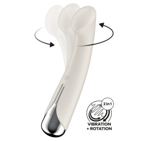 Vibromasseur point G tête rotative blanc USB Spinning g-spot 1 Satisfyer 