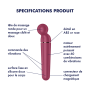 Vibromasseur wand rouge USB 60 vibrations Planet Wand-er Satisfyer 
