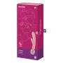2 en 1 Vibromasseur rabbit et wand rose USB Triple Lover Satisfyer 