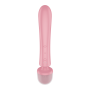 2 en 1 Vibromasseur rabbit et wand rose USB Triple Lover Satisfyer 