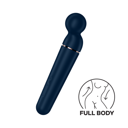 Vibromasseur wand bleu USB 60 vibrations Planet Wand-er Satisfyer 