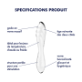 Gode en verre transparent haute qualité Dazzling Crystal 1 Satisfyer 