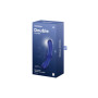 Gode en verre borosilicaté massif bleu Double Crystal Satisfyer 