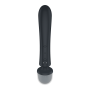 2 en 1 Vibromasseur rabbit et wand noir USB Triple Lover Satisfyer 