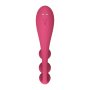 Vibromasseur triple stimulation flexible, anal, vaginale, clitoridienne Tri Ball rouge USB Satisfyer 