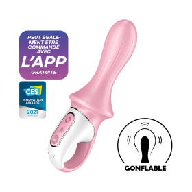 Vibromasseur anal gonflant connecté rose USB Air Pump Booty 5 Satisfyer 
