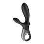 Vibromasseur rabbit noir USB, chauffant et connecté Heat Climax  Satisfyer 