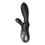 Vibromasseur rabbit noir USB, chauffant et connecté Heat Climax  Satisfyer 