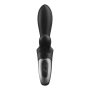 Vibromasseur rabbit noir USB, chauffant et connecté Heat Climax  Satisfyer 
