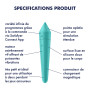 Vibromasseur connecté turquoise USB Ultra Power Bullet 8 Satisfyer 