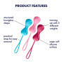 Set de 3 boules de Geisha effet vibrante Power Balls Satisfyer 
