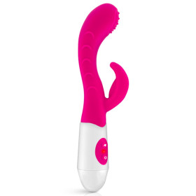 Vibromasseur rabbit stries et picots 