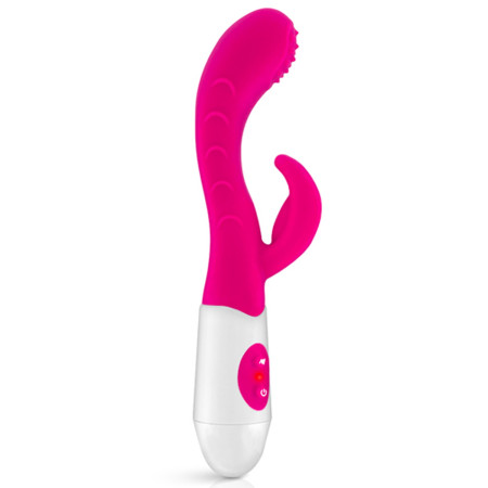 Vibromasseur rabbit stries et picots 