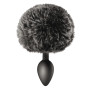 Plug anal pompon noir 