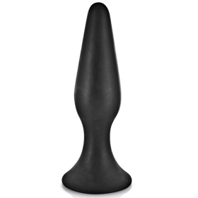 Plug anal noir 15cm avec ventouse 