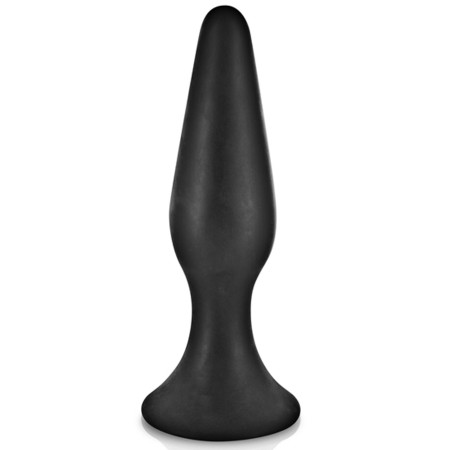 Plug anal noir 15cm avec ventouse 