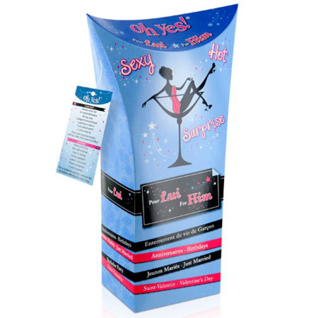 Boîte cadeau sexy homme sextoys string preservatif lubrifiant