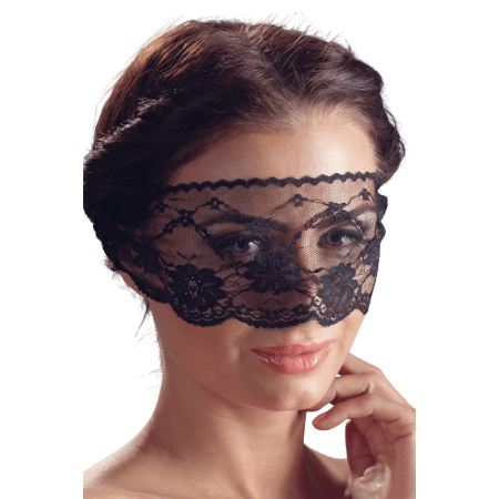 Masque pour les yeux en dentelle noire avec lien à nouer - Cottelli