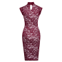 Robe moulante en dentelle rouge bordeaux - Cottelli