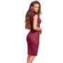 Robe moulante en dentelle rouge bordeaux - Cottelli