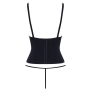 Corset taille noir Cottelli PARTY – Corset à armatures avec sangles décoratives et mini string