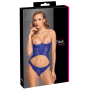 Ensemble corset bustier bleu royal avec string - Cottelli