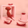 Oiseau du Paradis - Vibromasseur 2 en 1 avec succion et stimulateur rouge - CR-820RED