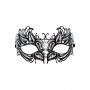 Masque vénitien Greta rigide noir avec strass  -  HMJ-005BK