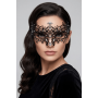 Masque vénitien Chiara rigide noir avec strass  - HMJ-016BK
