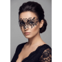 Masque vénitien Elena rigide noir  avec strass  - HMJ-003BK