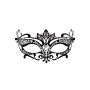 Masque vénitien Asia rigide noir avec strass - HMJ-028BK