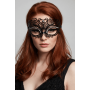 Masque vénitien Giulia rigide noir avec strass  - HMJ-035BK