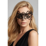 Masque vénitien Gaia rigide noir avec strass - HMJ-061BK