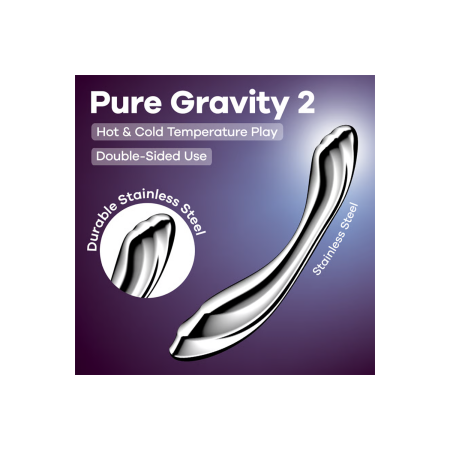 Gode en acier inoxydable Pure Gravity 2 - Satisfyer