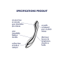 Gode en acier inoxydable Pure Gravity 2 - Satisfyer