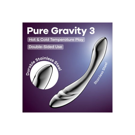 Gode en acier inoxydable Pure Gravity 3 - Satisfyer