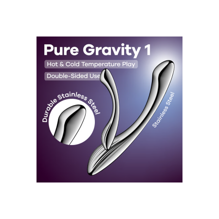 Gode en acier inoxydable Pure Gravity 1 - Satisfyer
