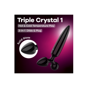 Gode en verre Triple Crystal 1 - Satisfyer