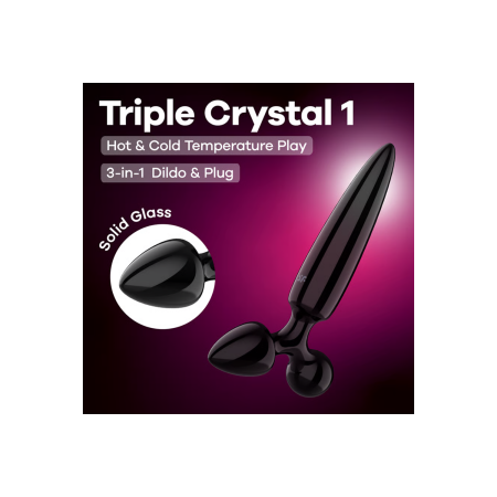 Gode en verre Triple Crystal 1 - Satisfyer